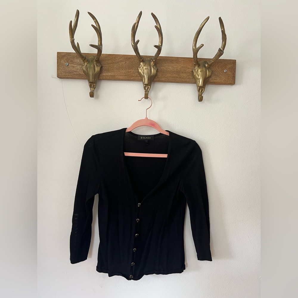 Escada Classic Black cardigan.